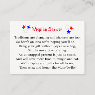 Patriotic Uncle Sam American Baby Shower Display Enclosure Card