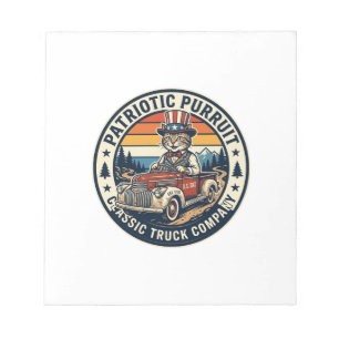 Patriotic Uncle Sam Cat Retro Sunset T-Shirt (5)_1 Notepad