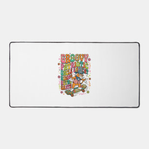 Patriotic Uncle Sam Cat Retro Typography T-Shirt ( Desk Mat