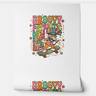 Patriotic Uncle Sam Cat Retro Typography T-Shirt ( Wallpaper