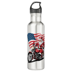 Patriotic Uncle Sam Motorcycle 710 Ml Water Bottle