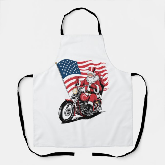 Patriotic Uncle Sam Motorcycle Apron (Front)