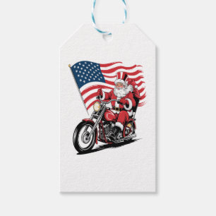 Patriotic Uncle Sam Motorcycle Gift Tags