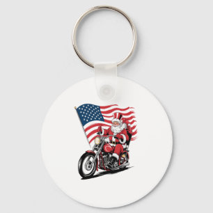 Patriotic Uncle Sam Motorcycle Key Ring
