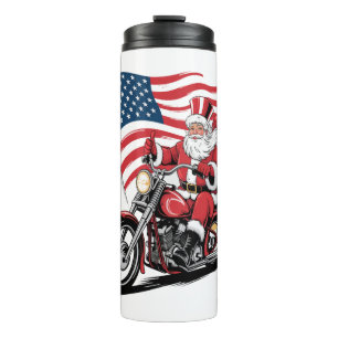 Patriotic Uncle Sam Motorcycle Thermal Tumbler