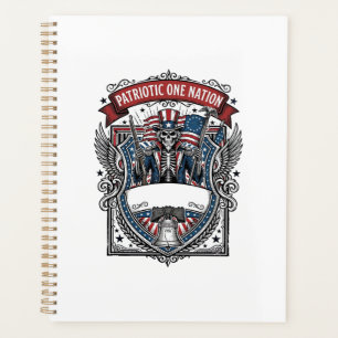 Patriotic Uncle Sam Skeleton Dark Patriot Skeleton Planner