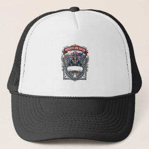 Patriotic Uncle Sam Skeleton Dark Patriot Skeleton Trucker Hat