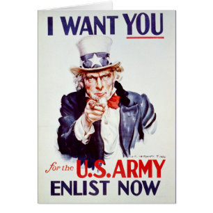 Patriotic Uncle Sam - Vintage Poster