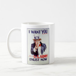 Patriotic Uncle Sam - Vintage Poster Coffee Mug
