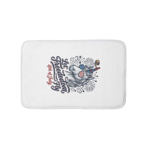Patriotic Unicorn 4th of July Freedom Fly Shirt_1 Bath Mat