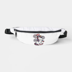 Patriotic Unicorn Fireworks Shirt Design_1 Bum Bags