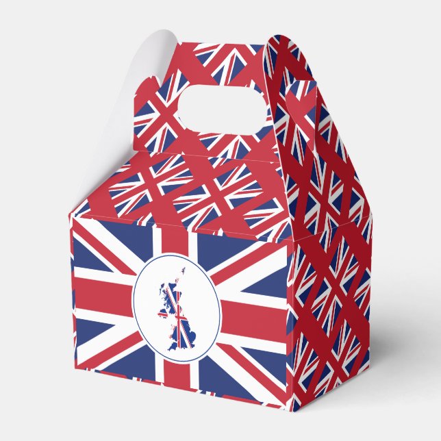 Patriotic | UNION JACK | Great Britain Red Favour Box (Front Side)