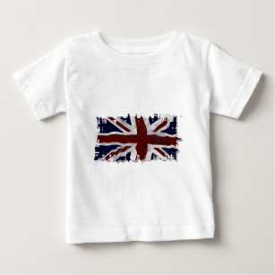 Patriotic Union Jack, UK Union Flag, British Flag Baby T-Shirt