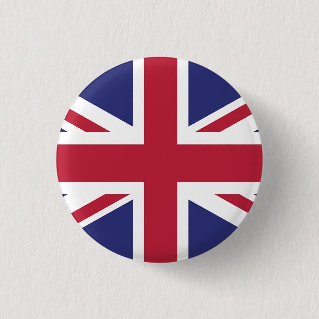 Patriotic United Kingdom Flag 3 Cm Round Badge (Front)