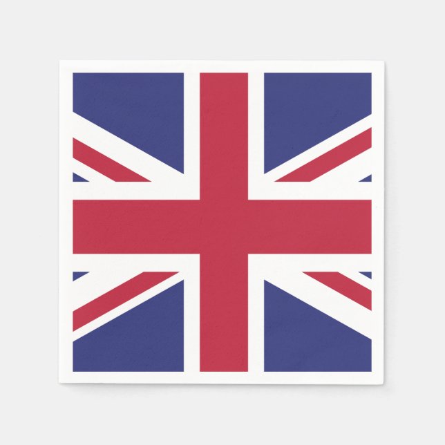 Patriotic United Kingdom Flag Napkin (Front)