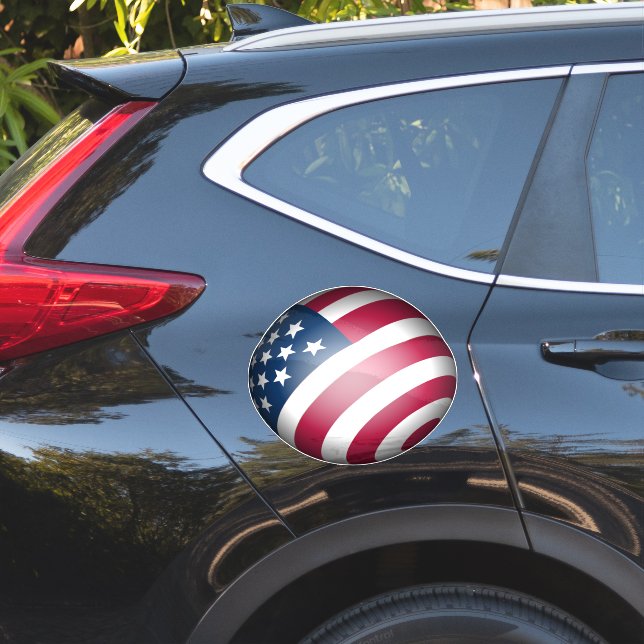 Patriotic United States of America Flag Cool Globe (Car Side)