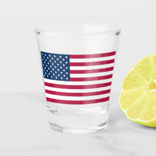 Patriotic United States of America USA flag Shot Glass