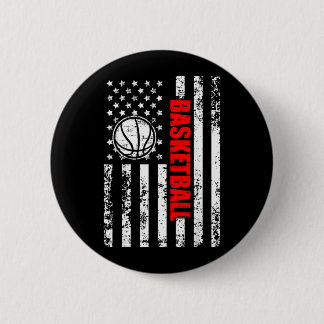 Patriotic Us Aamerican Flag Basball 6 Cm Round Badge