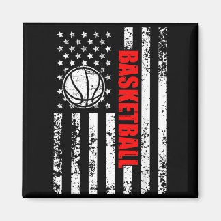 Patriotic Us Aamerican Flag Basball Magnet