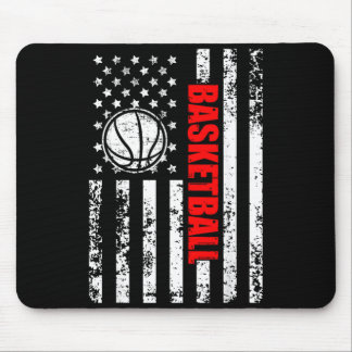 Patriotic Us Aamerican Flag Basball Mouse Mat