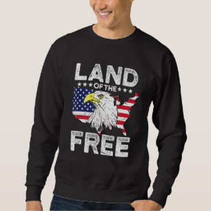 Patriotic US Design white tailed eagle USA flag Sweatshirt