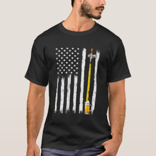 Patriotic Us Flag American Brewery Craft Beer Drin T-Shirt