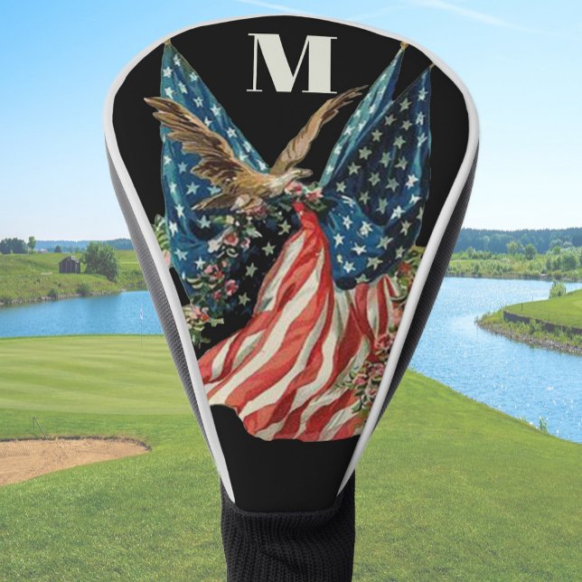Patriotic US Flag And Eagle Golf Head Cover (Creator Uploaded)