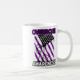 Patriotic Us Flag Drug Overdose Opioid Overdose Aw Coffee Mug