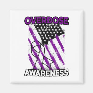 Patriotic Us Flag Drug Overdose Opioid Overdose Aw Magnet