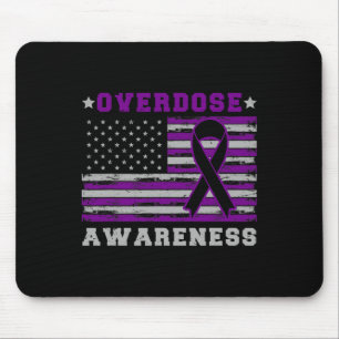 Patriotic US Flag Drug Overdose Opioid Overdose Aw Mouse Mat