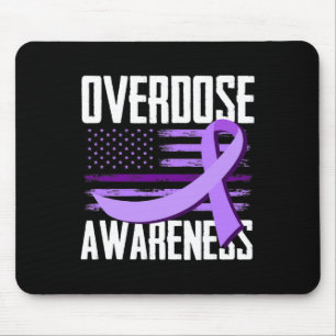 Patriotic US Flag Drug Overdose Opioid Overdose Aw Mouse Mat