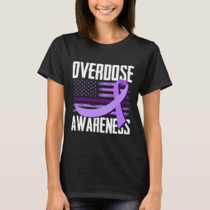 Patriotic US Flag Drug Overdose Opioid Overdose Aw T-Shirt