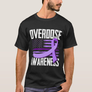 Patriotic US Flag Drug Overdose Opioid Overdose Aw T-Shirt