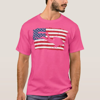 Patriotic Us Flag Scuba Diving Unisex T-Shirt