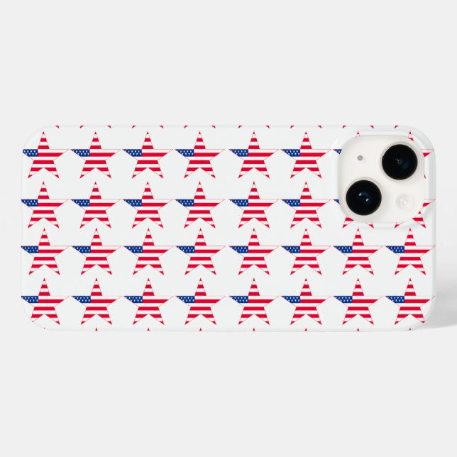Patriotic US Flag Stars Case-Mate iPhone Case (Back (Horizontal))