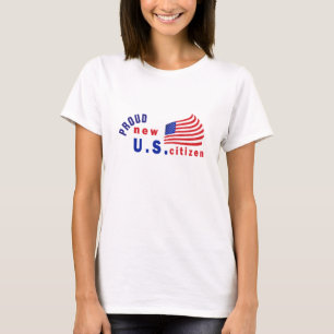 Patriotic US Flag Tee, Proud New American Citizen T-Shirt