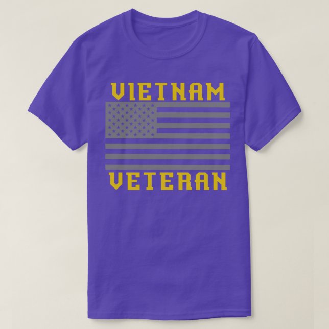 Patriotic US Soldier Proud Vietnam Veteran T-Shirt (Design Front)