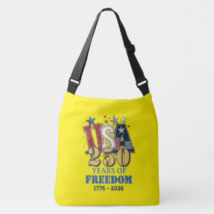Patriotic USA250 Freedom Eagle Yellow Cross Bag