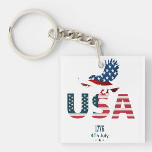 Patriotic USA 250th Anniversary Key Ring