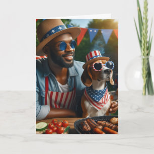 Patriotic USA 4th of July Independence Day Holiday Card