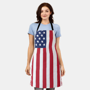 Patriotic USA American Flag Apron