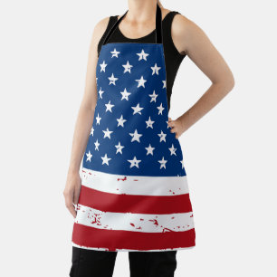 Patriotic USA American Flag BBQ Chef Apron
