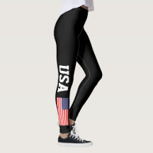 Patriotic USA American flag custom colour leggings