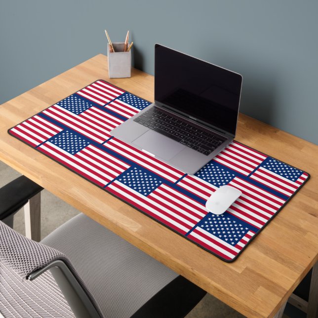 Patriotic USA American Flag Desk Mat (Office 2)