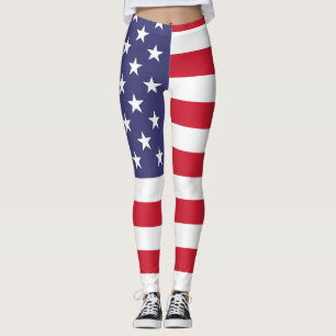 Patriotic USA American flag Leggings