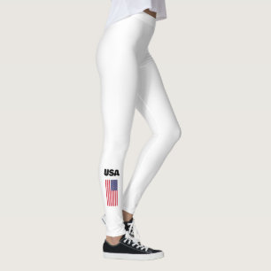 Patriotic USA American flag Leggings