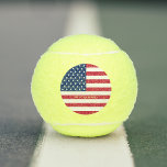 Patriotic USA American Flag Monogram Personalised Tennis Balls<br><div class="desc">The American, Stars and Stripes, Old Glory, Star-Spangled Banner, USA flag, custom, personalised, beautiful elegant faux gold typography script, name monogram / initials, 3 x regulation size tennis balls, to show your pride, patriotism, love. Simply enter your name / family name / company name / initials / monogram, to customise....</div>