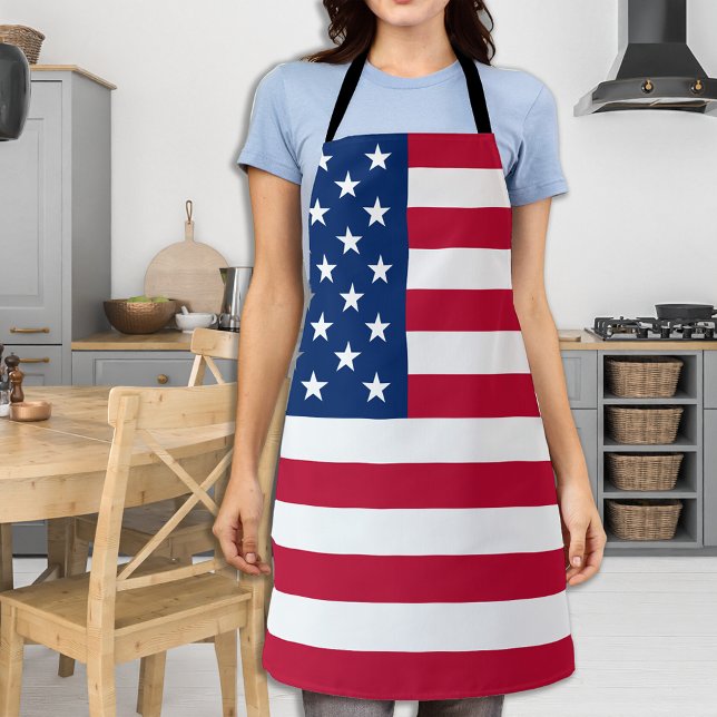 Patriotic USA American Flag Stars Stripes BBQ Apron (Creator Uploaded)