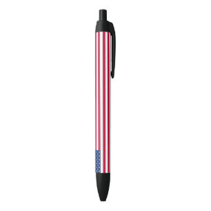 Patriotic USA American Flag Stars Stripes Ink Pen