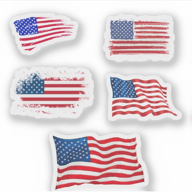 Patriotic USA American Flags (Front)